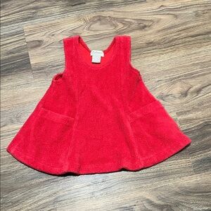 Zutano Bright Red Terry Cloth Swing Dress